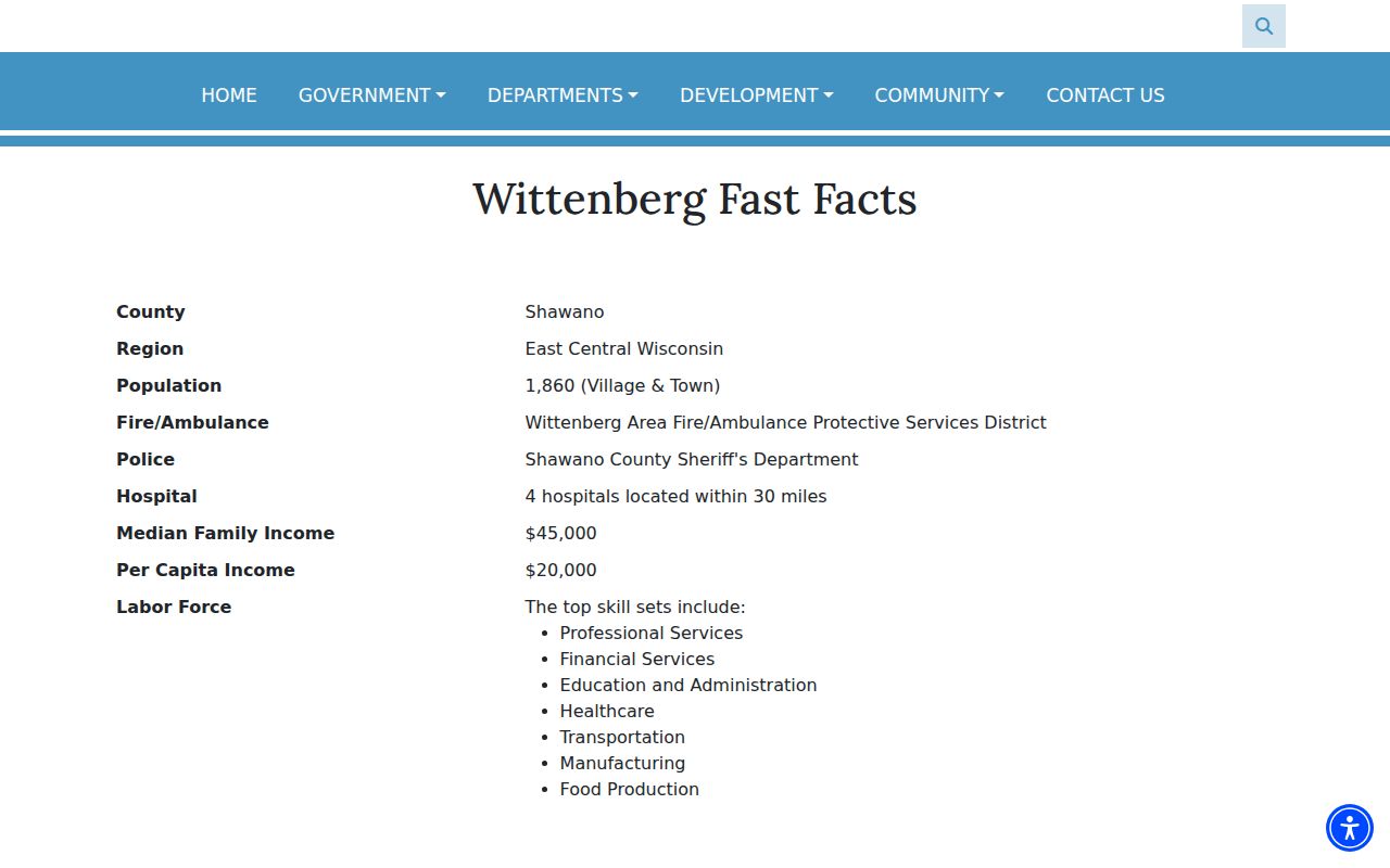 Wittenberg criminal records Sheriff policing confirmation